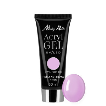 Akrylożel Polygel żel budujący do przedłużania AcrylGel Molly Nails HEMA/Di-HEMA Free Wild Orchid 30 ml