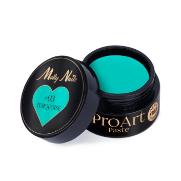 Pasta do zdobień ProArt Paste Molly Nails Turquoise HEMA/Di-HEMA free 5g Nr 3