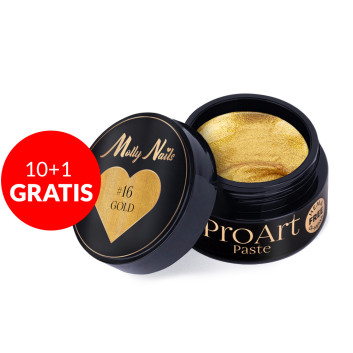 10+1gratis Pasta do zdobień ProArt Paste Molly Nails Gold HEMA/Di-HEMA free 5g Nr 16