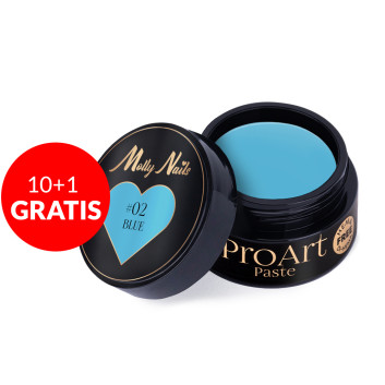 10+1gratis Pasta do zdobień ProArt Paste Molly Nails Blue HEMA/Di-HEMA free 5g Nr 2