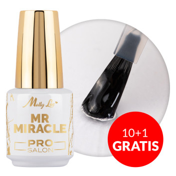 10+1gratis Top no wipe Mr. Miracle Pro Salon MollyLac do lakierów hybrydowych nie przyjmujący pigmentu 15g