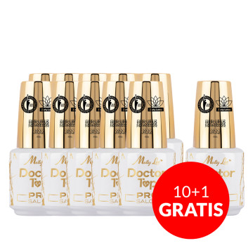 10+1gratis Doctor Top Pro Salon MollyLac innowacyjny samonaprawiający się top no wipe 15g