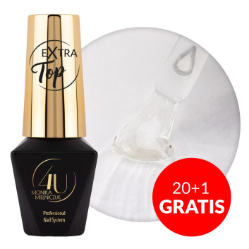 20+1gratis Top hybrydowy Extra Top no wipe by Monika Mielniczuk Molly Nails HEMA/Di-HEMA Free 10g