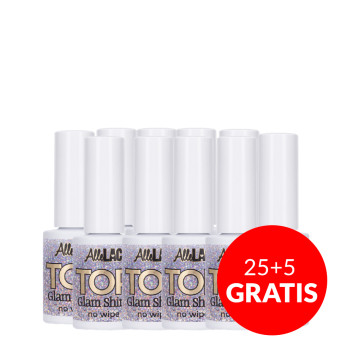 25+5gratis Top Glam Shine no wipe AlleLac Gold 7g