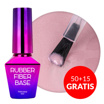 50+15gratis Baza kauczukowa budująca z włóknami jedwabnymi MollyLac Rubber Fiber Base Silky Shimmer 10g