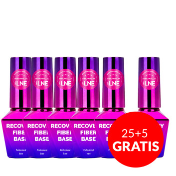 25+5gratis Baza hybrydowa Recovery Fiber Base MollyLac Clear Pink 10g