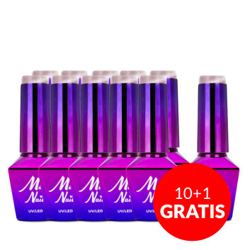 10+1gratis Lakier hybrydowy Molly Nails Crystal Water Cat Eye 8g Nr 165