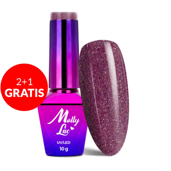 2+1gratis Lakier hybrydowy MollyLac Wedding Dream & Champagne Choya 10g Nr 384