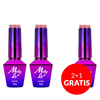 2+1gratis Lakier hybrydowy MollyLac Miss Iconic Coral Gloss 10g Nr 513