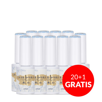 20+1gratis Lakier hybrydowy Molly Nails @Bouquet by Laskovska Belladonna Blue HEMA/Di-HEMA Free 7g