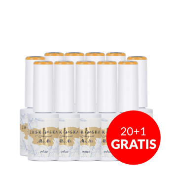 20+1gratis Lakier hybrydowy Molly Nails @Bouquet by Laskovska Marigold HEMA/Di-HEMA Free 7g