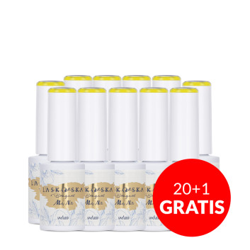 20+1gratis Lakier hybrydowy Molly Nails @Bouquet by Laskovska Queen Lime HEMA/Di-HEMA Free 7g