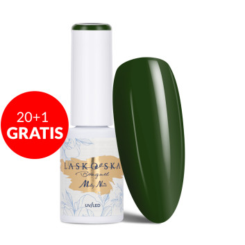 20+1gratis Lakier hybrydowy Molly Nails @Bouquet by Laskovska Dark Grass HEMA/Di-HEMA Free 7g