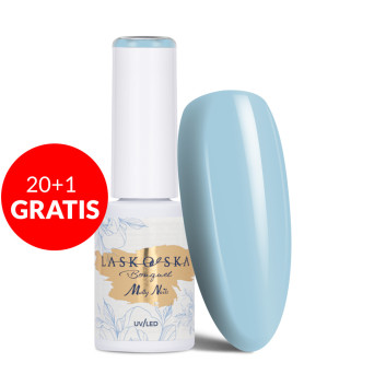 20+1gratis Lakier hybrydowy Molly Nails @Bouquet by Laskovska Belladonna Blue HEMA/Di-HEMA Free 7g