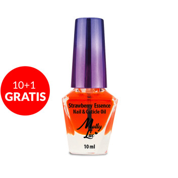 10+1gratis Oliwka do skórek i paznokci Strawberry Essence MollyLac 10 ml