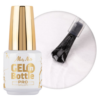 Żel do paznokci w butelce z pędzelkiem wielofunkcyjnym Gel in Bottle Molly Nails Pro Salon Clear 15g