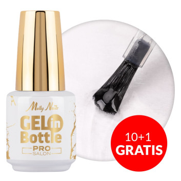 10+1gratis Żel do paznokci w butelce z pędzelkiem wielofunkcyjnym Gel in Bottle Molly Nails Pro Salon Clear 15g