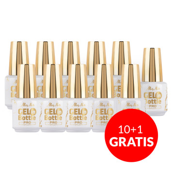 10+1gratis Żel do paznokci w butelce z pędzelkiem wielofunkcyjnym Gel in Bottle Molly Nails Pro Salon Clear 15g