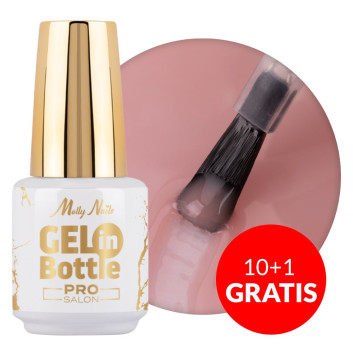 10+1gratis Żel do paznokci w butelce z pędzelkiem wielofunkcyjnym Gel in Bottle Molly Nails Pro Salon Naked 15g