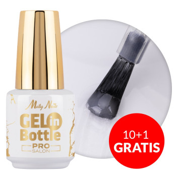 10+1gratis Żel do paznokci w butelce z pędzelkiem wielofunkcyjnym Gel in bottle Pro salon Molly Nails White Angel 15g