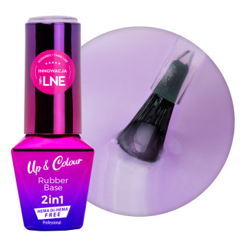 Baza kauczukowa Rubber Base 2w1 Up&Colour MollyLac Violet Touch HEMA/Di-HEMA Free 10g nr 5