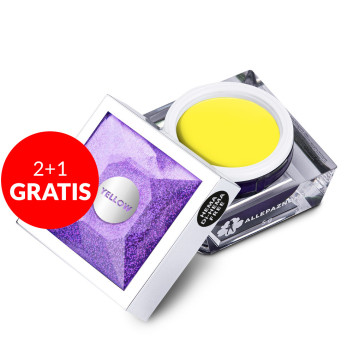 2+1gratis Żel do zdobień Artistic Gel paint gel ombre ornamenty Allepaznokcie Art Yellow Żółty HEMA /Di-HEMA free 5g Nr 17