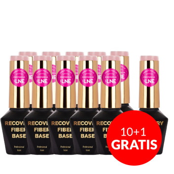 10+1gratis Baza hybrydowa Recovery Fiber Base MollyLac Make Me Blush 10g