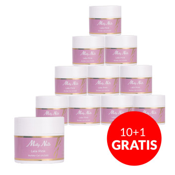 10+1gratis Żel budujący Salon Gel Lala Pink by Monika Szlósarczyk Molly Nails HEMA/Di-HEMA Free 15g