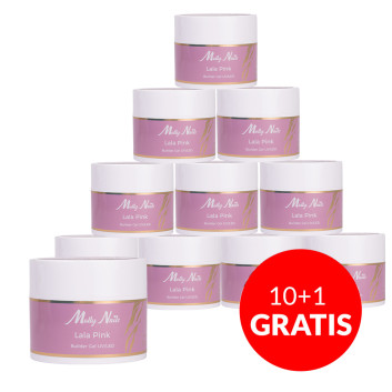 10+1gratis Żel budujący Salon Gel Lala Pink by Monika Szlósarczyk Molly Nails HEMA/Di-HEMA Free 50g