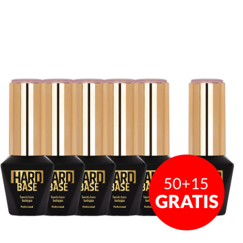 50+15gratis Twarda baza budująca do paznokci Molly Nails Hard Base Tan Lines 10g