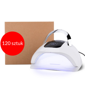 120sztuk Lampa do paznokci UV/LED 258W No Name do lakierów hybrydowych żeli i akrylożeli biała X19 MAX