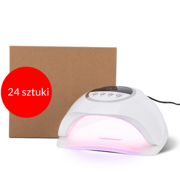 24sztuki Lampa do paznokci UV/LED X20 MAX do lakierów hybrydowych żeli i akrylożeli No Name 258W biała