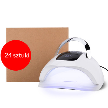 24sztuki Lampa do paznokci UV/LED 258W No Name do lakierów hybrydowych żeli i akrylożeli biała X19 MAX