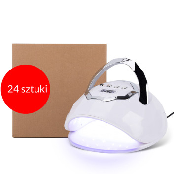 24sztuki Lampa do paznokci UV/LED KM-1 do lakierów hybrydowych żeli i akrylożeli No Name 218W biała