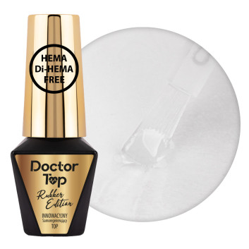 Rubber Doctor Top Molly Nails kauczukowy samonaprawiający się top no wipe HEMA/Di-HEMA Free clear 10g