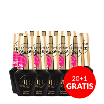 20+1gratis Elastyczna baza o wysokiej przyczepności Extreme Base by Monika Mielniczuk Molly Nails 10g
