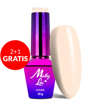 2+1gratis Lakier hybrydowy MollyLac Wedding Yes, I Do I Love Creamy 10g Nr 27