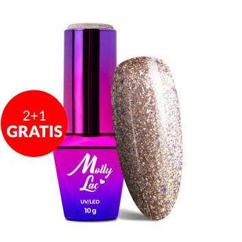 2+1gratis Lakier hybrydowy MollyLac Queens Of Life High Fashion 10g Nr 35