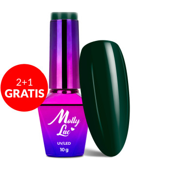 2+1gratis Lakier hybrydowy MollyLac Elite Women Femme Fatale 10g Nr 45