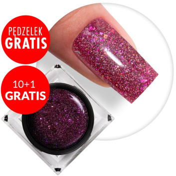 10+1gratis Żel do paznokci Shine on you Fuchsia Shine MollyLac HEMA/Di-HEMA Free 15g