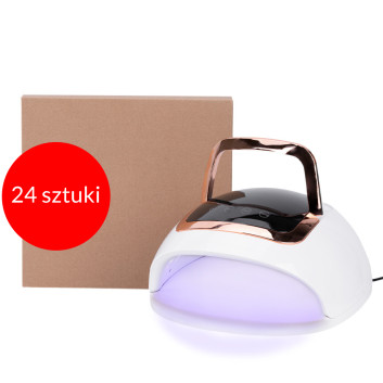 24sztuki Lampa do paznokci UV/LED PRO S7 do lakierów hybrydowych żeli i akrylożeli 208W biała