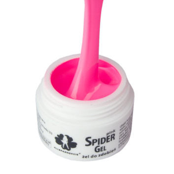 Żel do zdobień Spider Gel Allepaznokcie różowy neon pink 3ml