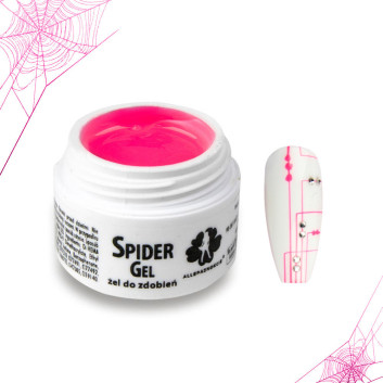 Żel do zdobień Spider Gel Allepaznokcie różowy neon pink 3ml