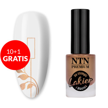 10+1gratis Lakier do stempli i blaszek NTN Premium Rose Gold 7ml Nr 101