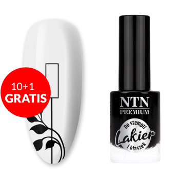 10+1gratis Lakier do stempli i blaszek NTN Premium czarny 7ml Nr 99