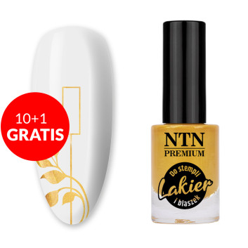 10+1gratis Lakier do stempli i blaszek NTN Premium złoty 7ml Nr 96