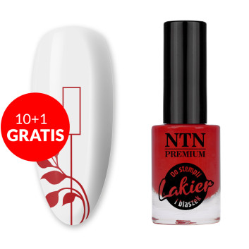 10+1gratis Lakier do stempli i blaszek NTN Premium czerwony 7ml Nr 93