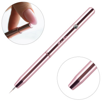 Automatyczny wysuwany pędzelek do zdobień Liner mini Pro Nail rose gold Molly Nails 5 mm Nr 5