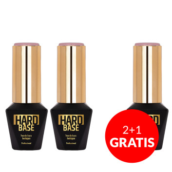 2+1gratis Twarda baza budująca do paznokci Molly Nails Hard Base Tan Lines 10g