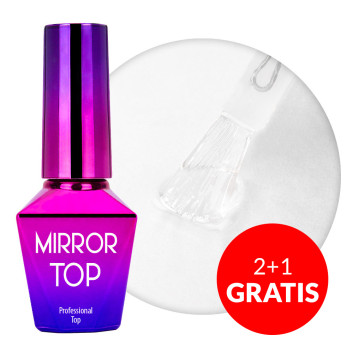 2+1gratis Mirror Top MollyLac top nawierzchniowy bez przemywania no wipe do wcierania pyłków 10g